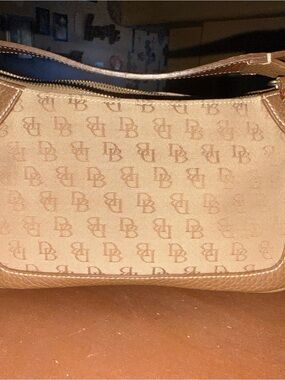 Dooney & Bourke Tan Brown Monogram Shoulder Bag